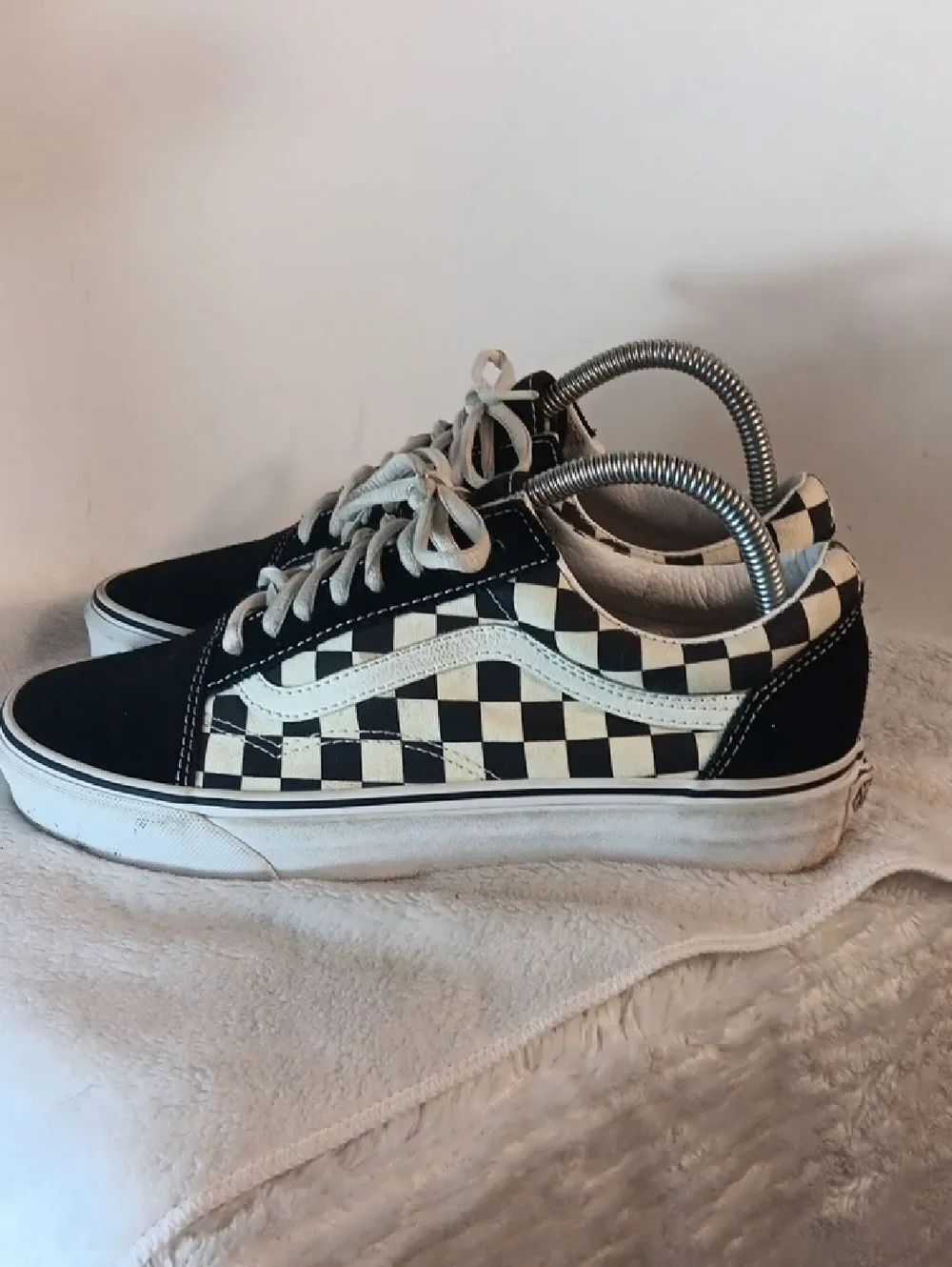 Vans Checkerboard Old Skool Sneakers - Black & White